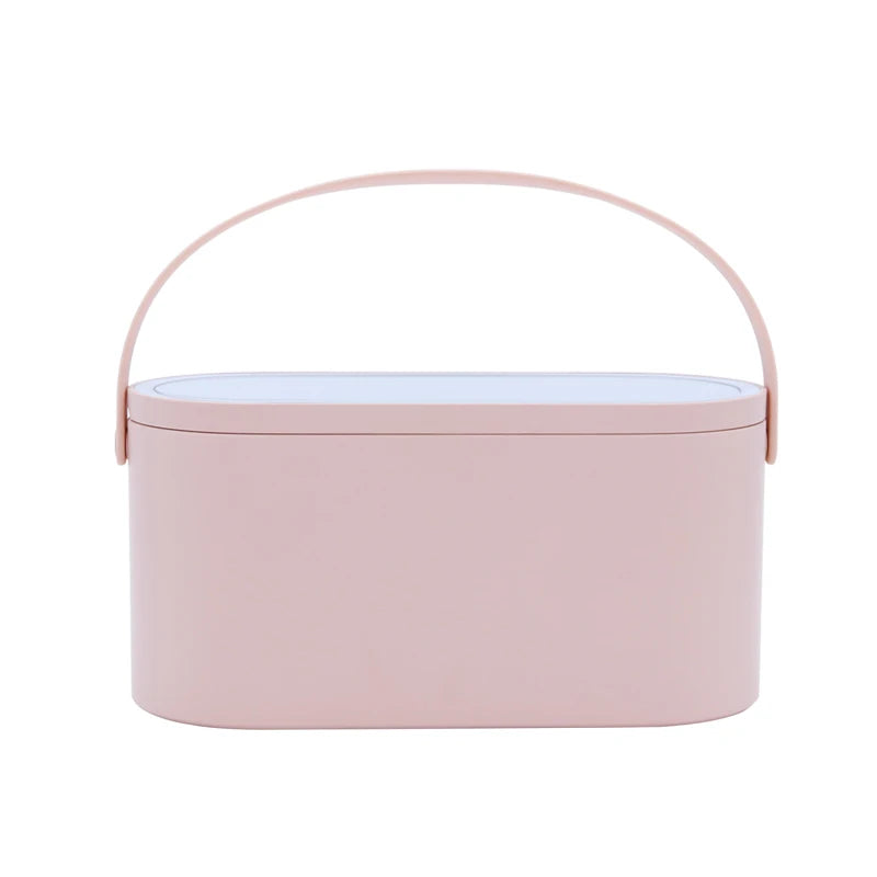 Portable Makeup Box with LED Mirror